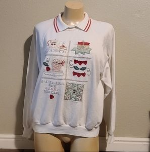 Valeries Folk Art Applique Sweatshirt